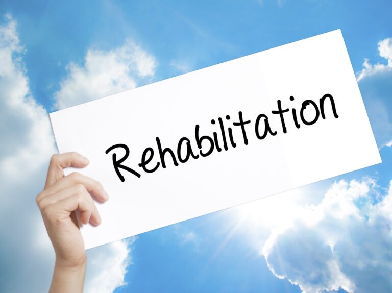Rehabilitation Sign on white p - Substance Abuse Treatment